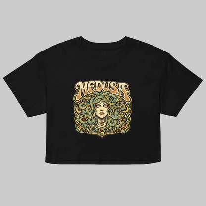Medusa Crop Top, Vintage Retro, Female Empowerment
