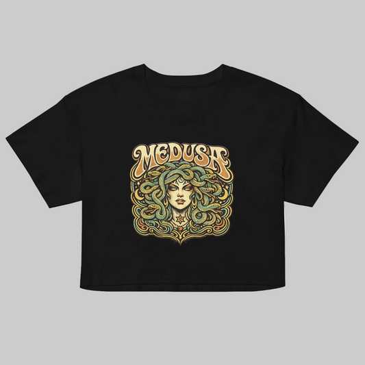 Medusa Crop Top, Vintage Retro, Female Empowerment