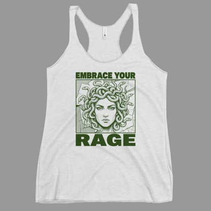 Medusa Embrace Rage Tank Top, Racerback, Raw Edge Seams