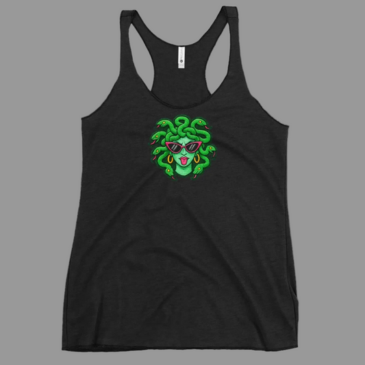 Medusa Sassy Goddess Tank Top, Medusa Sunglasses Graphic Tee, Women Empowerment Medusa T-shirt