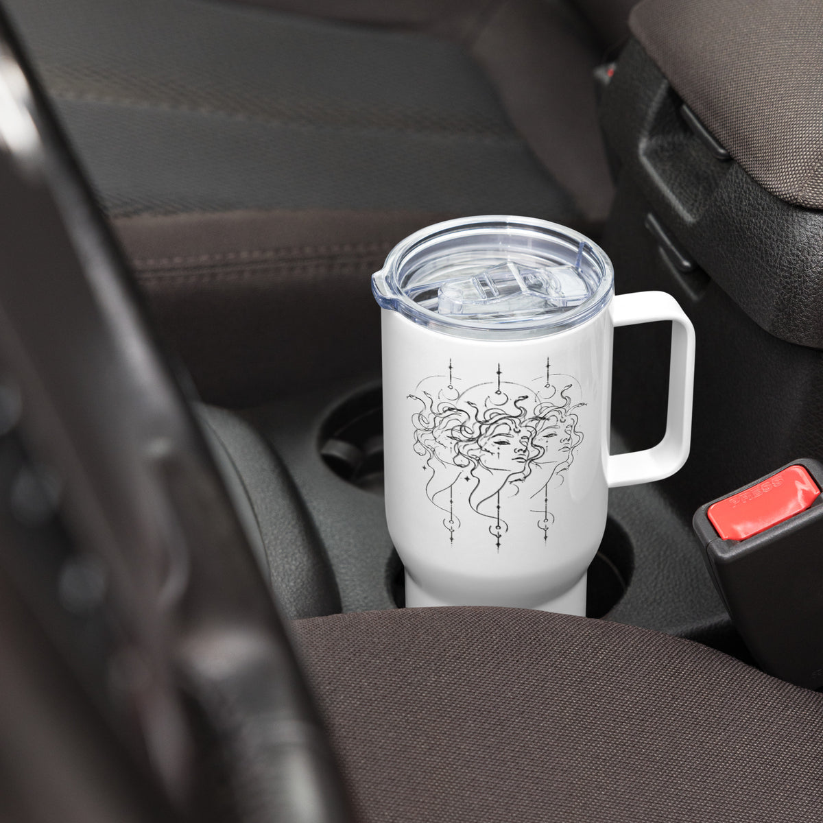 Medusa Stainless Steel Travel Mug, 25 oz and 40 oz