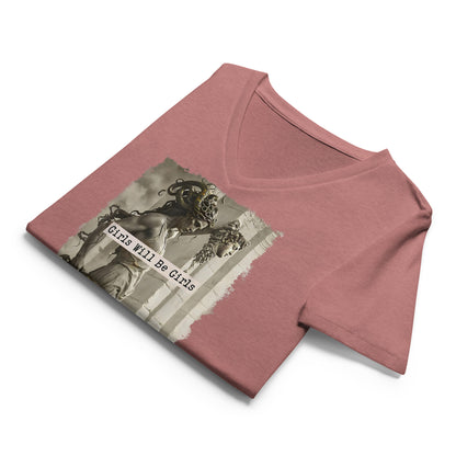 Girls Will Be Girls Medusa V-Neck Tee