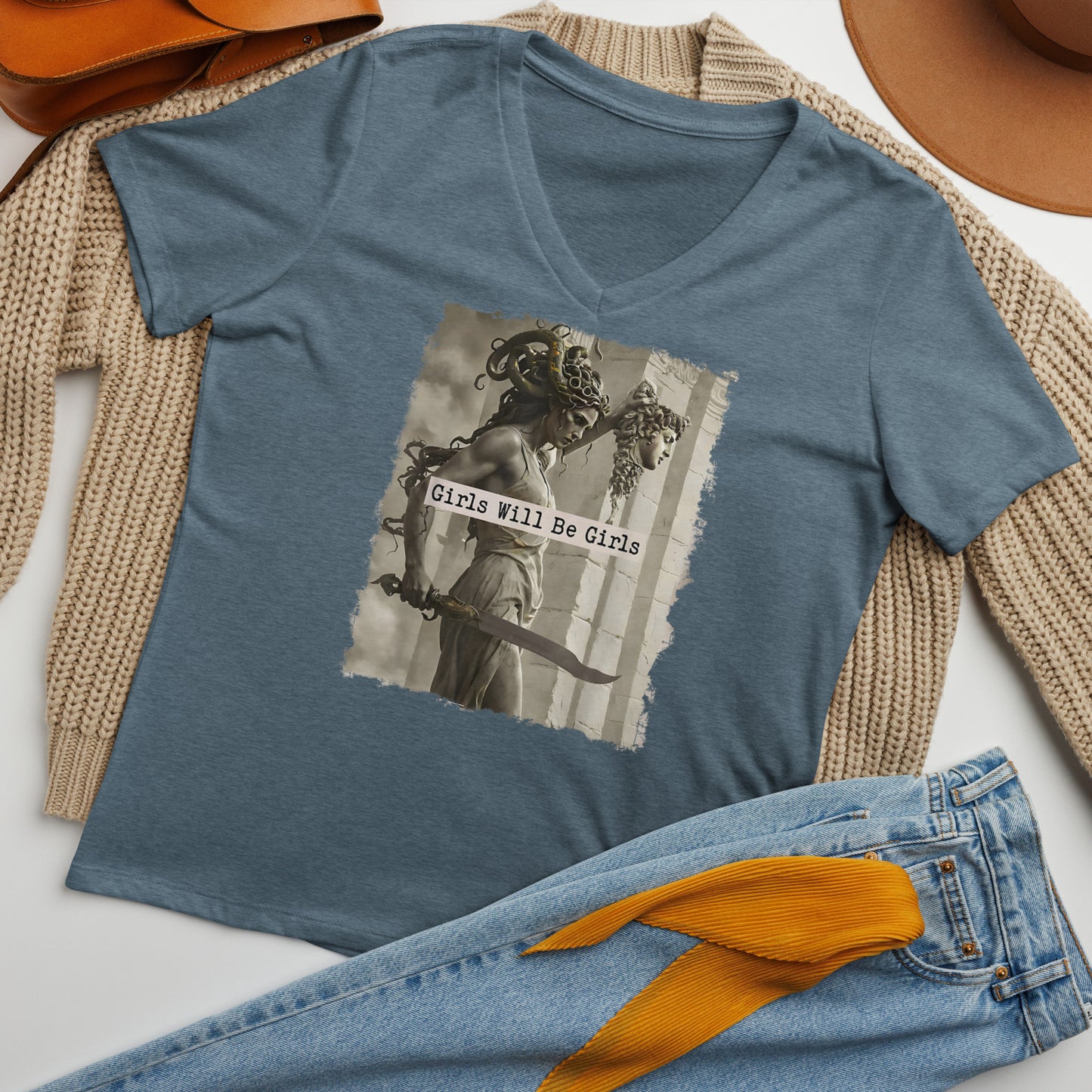 Girls Will Be Girls Medusa V-Neck Tee