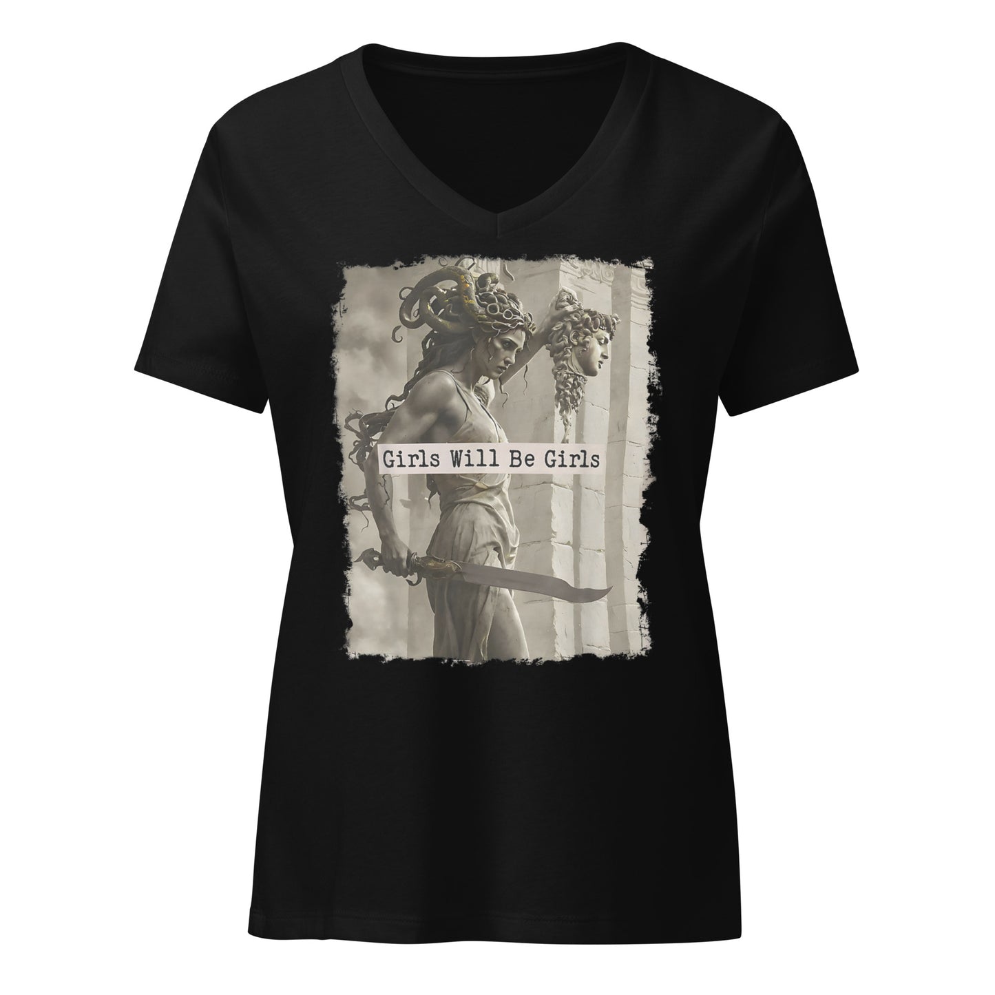 Girls Will Be Girls Medusa V-Neck Tee