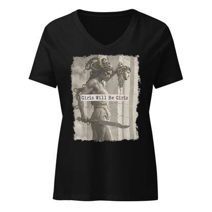 Girls Will Be Girls Medusa V-Neck Tee